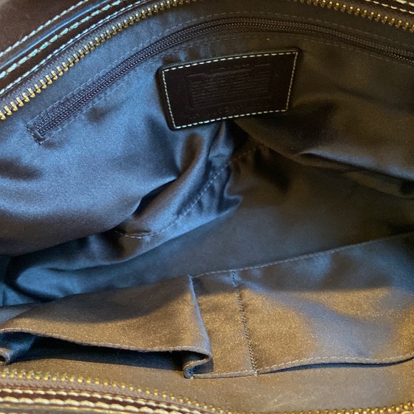 Coach Signature Striped Medium Carryall Handbag, Style #11620 - Picture 11 of 14